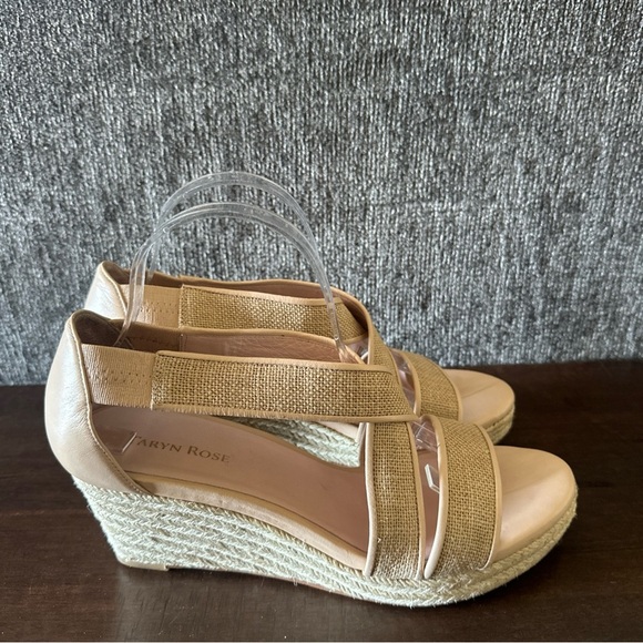 Taryn Rose Women’s Krissy Espadrille Wedges Sandals Shoes Beige Tan Leather 9.5 - Picture 3 of 9